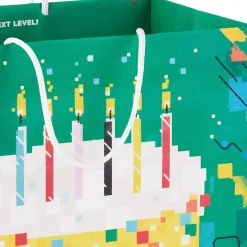 13" Game On! Pixelated Cake Large Birthday Gift Bag