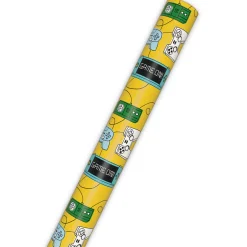 Gaming Gadgets on Yellow Wrapping Paper, 20 sq. ft.