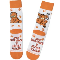 Garfield Poses and Paw Prints Novelty Crew Socks
