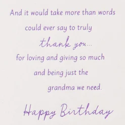 Gentle Strength and Rock-Solid Love Birthday Card for Grandma