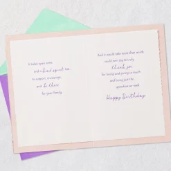 Gentle Strength and Rock-Solid Love Birthday Card for Grandma
