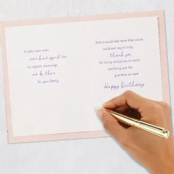Gentle Strength and Rock-Solid Love Birthday Card for Grandma