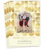 Geometric Gold Circles Flat Holiday Photo Card