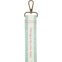Geometric Pastel Wrist Strap Key Ring