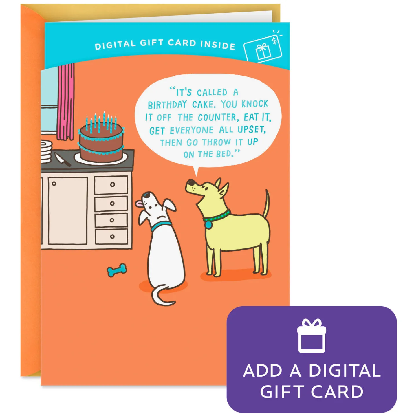 Get Into Trouble Cake-Stealing Dogs Gift Card Greeting Funny Birthday Card