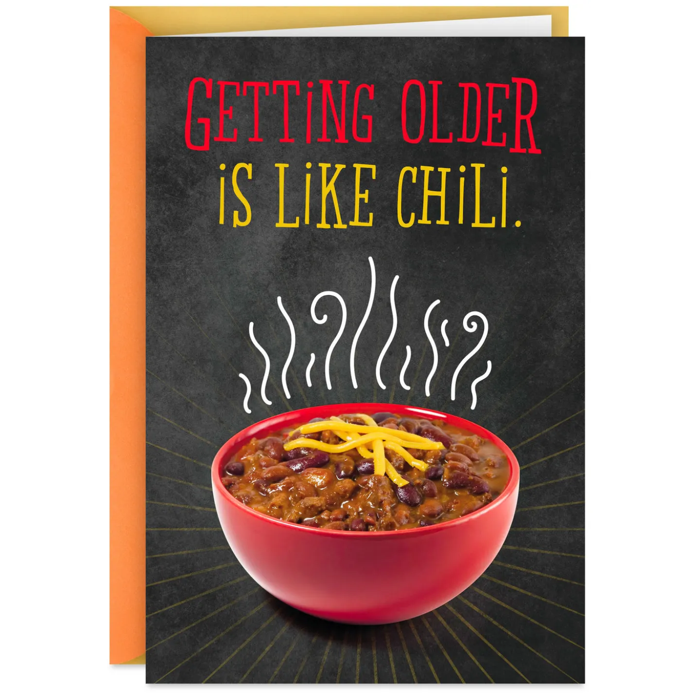 Getting Older Is Like Chili Funny Birthday Card