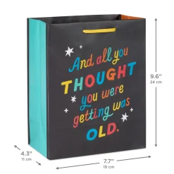 9.6" Getting Old Medium Birthday Gift Bag