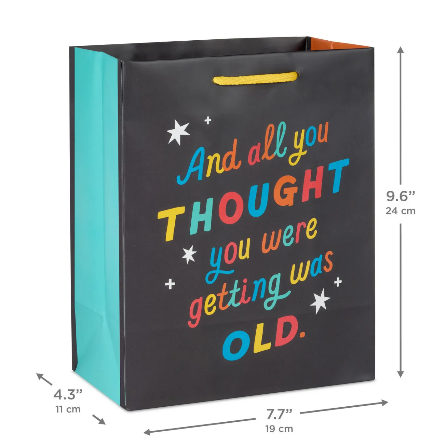9.6" Getting Old Medium Birthday Gift Bag