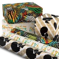 Get Your Blessing 3-Pack Assorted Wrapping Paper, 75 sq. ft. total