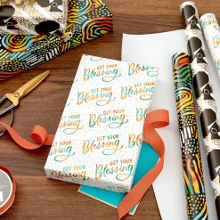 Get Your Blessing 3-Pack Assorted Wrapping Paper, 75 sq. ft. total