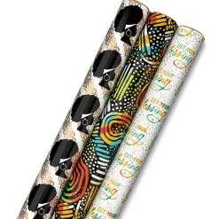 Get Your Blessing 3-Pack Assorted Wrapping Paper, 75 sq. ft. total