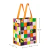 12" Ghosts, Candy Corn, Bats and Cats Grid Large Halloween Reusable Tote Bag