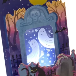 Ghosts in the Graveyard Musical Pop-Up Halloween Card With Light