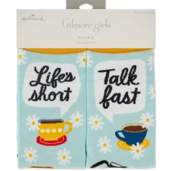 Gilmore Girls Life's Short, Talk Fast Crew Socks