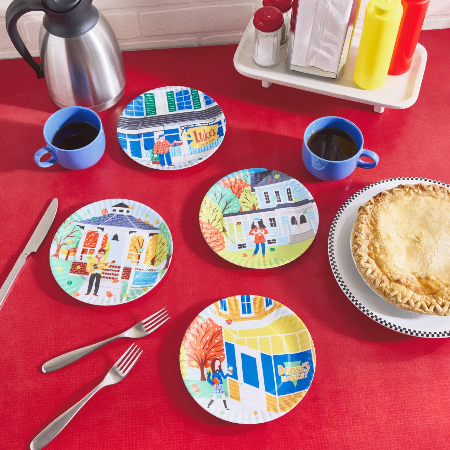 Gilmore Girls Stars Hollow Appetizer Plates, Set of 4