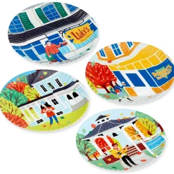 Gilmore Girls Stars Hollow Appetizer Plates, Set of 4