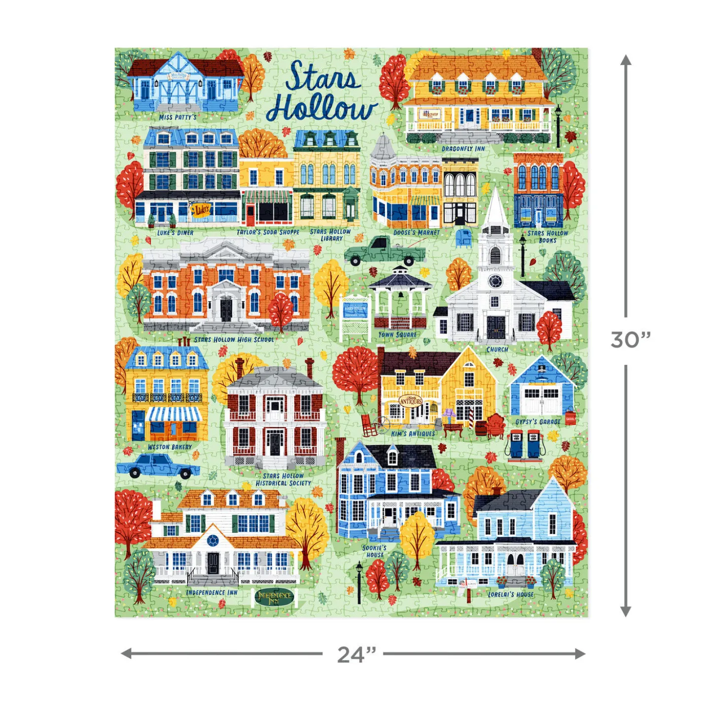 Gilmore Girls Stars Hollow Map 1,000-Piece Jigsaw Puzzle