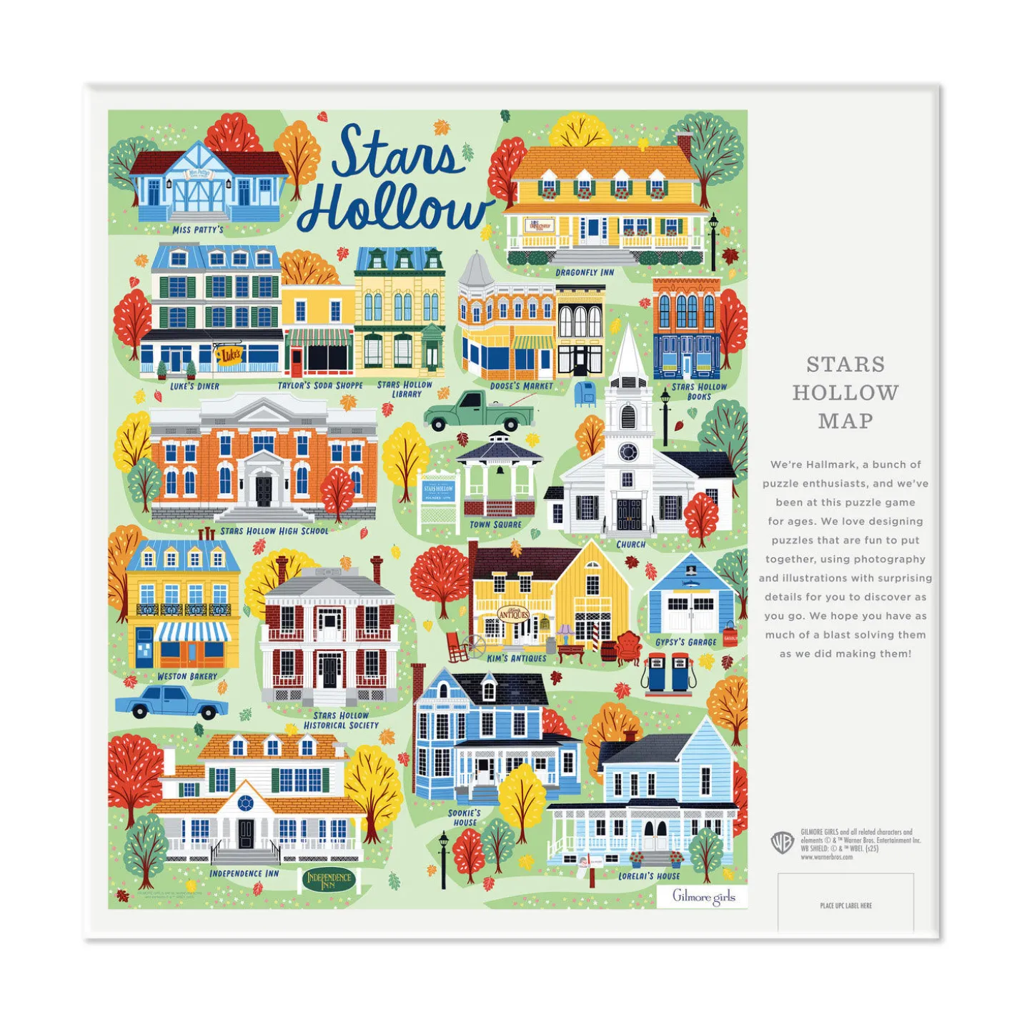 Gilmore Girls Stars Hollow Map 1,000-Piece Jigsaw Puzzle