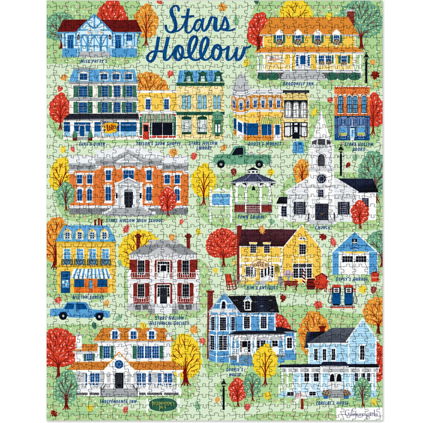Gilmore Girls Stars Hollow Map 1,000-Piece Jigsaw Puzzle