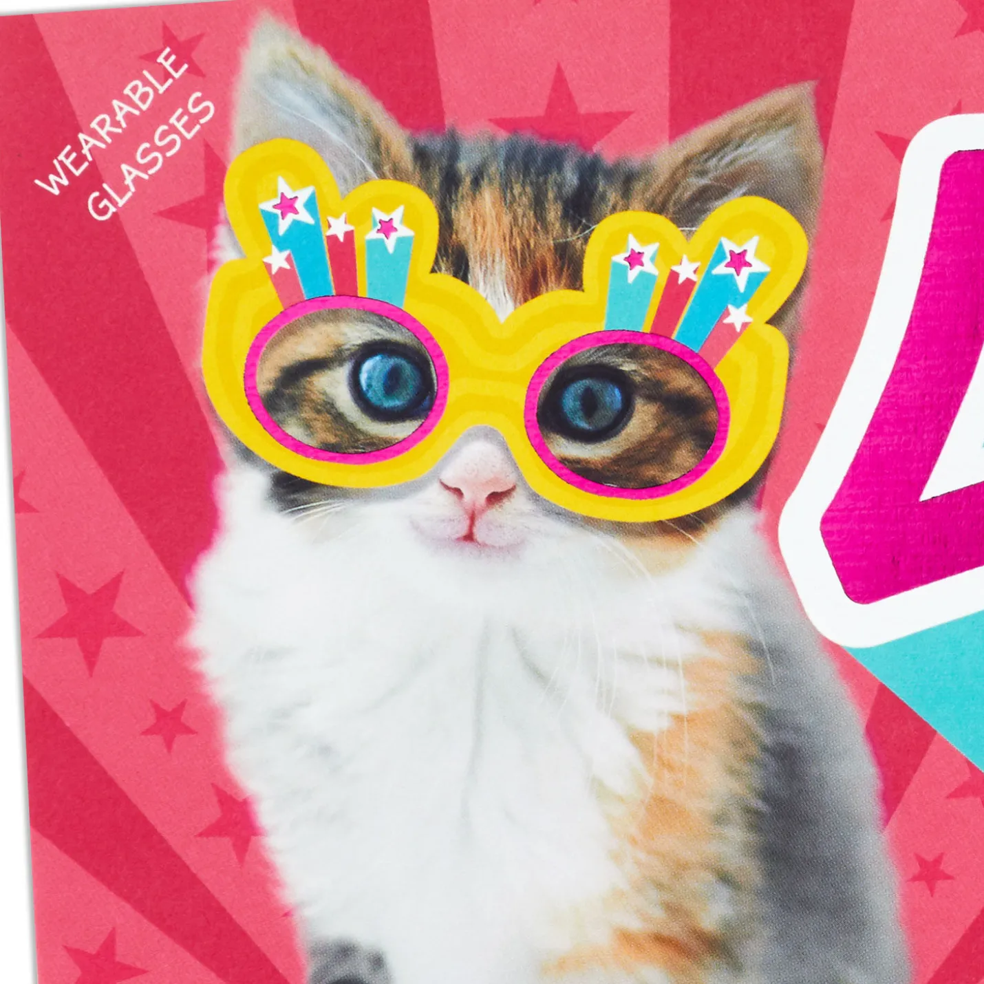 Girl, You Rule 4th Birthday Card With Wearable Sunglasses