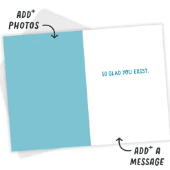 Glad You Exist Narwhal Custom Birthday Card