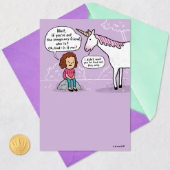 Glad You're Not Imaginary Funny Birthday Card for Friend