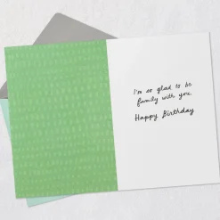 Glad to Be Family With You Birthday Card for Relative