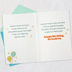 Glad To Have You, Grandson Birthday Card