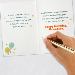 Glad To Have You, Grandson Birthday Card