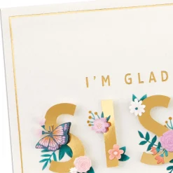Glad You're My Sister Birthday Card for Sister
