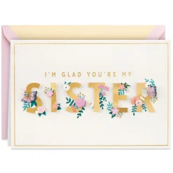 Glad You're My Sister Birthday Card for Sister