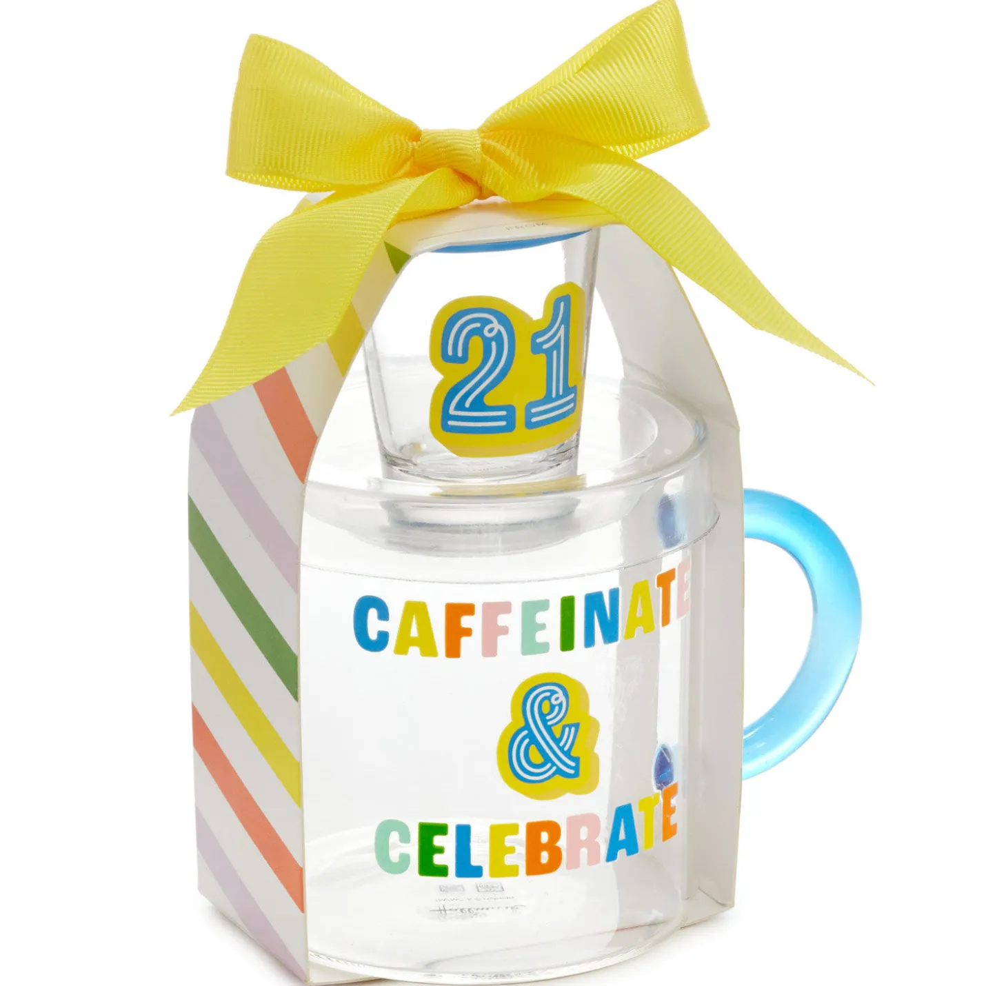 Glass 21st Birthday Mug and Shot Glass Bundle