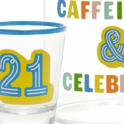 Glass 21st Birthday Mug and Shot Glass Bundle