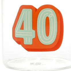 Glass 40th Birthday Mug, 17.5 oz.