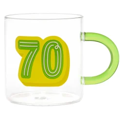 Glass 70th Birthday Mug, 17.5 oz.