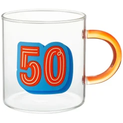 Glass 50th Birthday Mug, 17.5 oz.