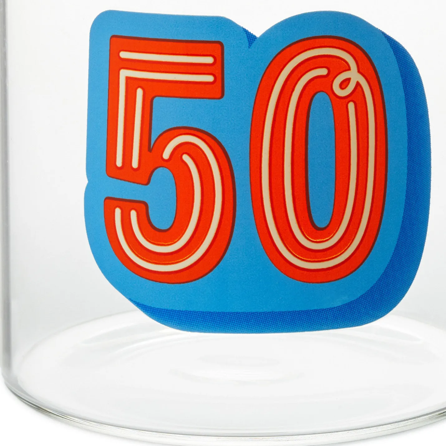 Glass 50th Birthday Mug, 17.5 oz.