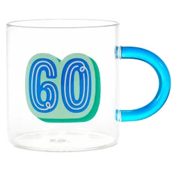 Glass 60th Birthday Mug, 17.5 oz.