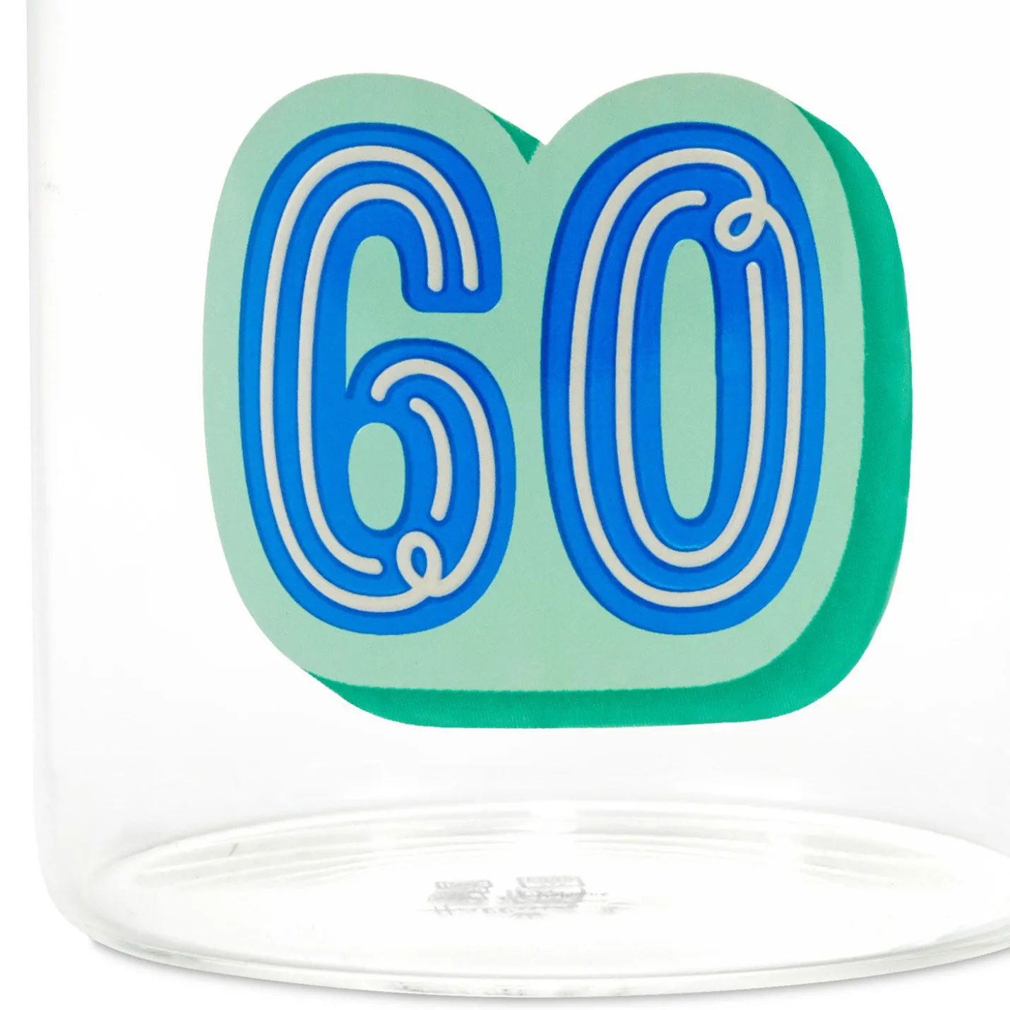 Glass 60th Birthday Mug, 17.5 oz.
