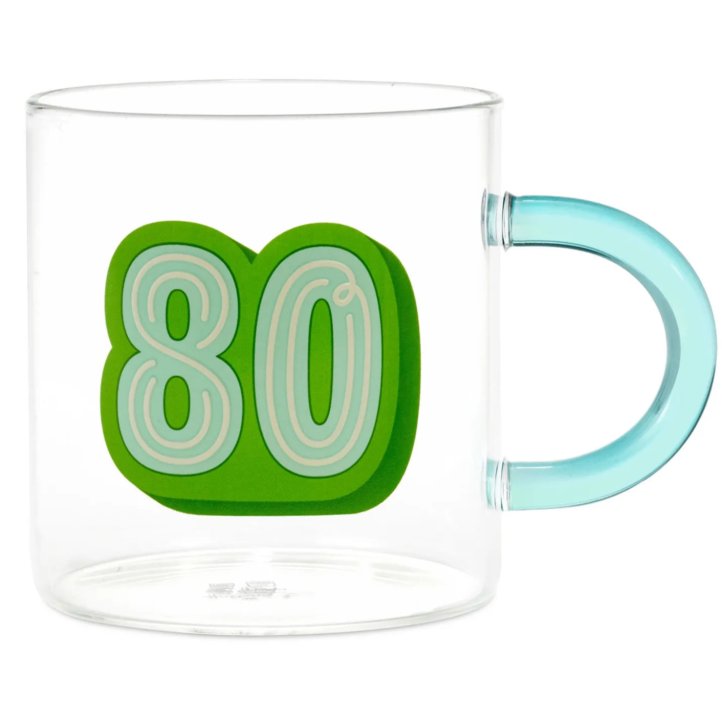 Glass 80th Birthday Mug, 17.5 oz.