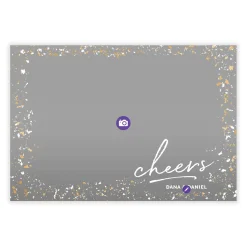 Glitz and Glamour Cheers Flat Holiday Photo Card