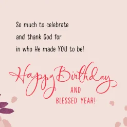 Glorious by Design Religious Birthday Card