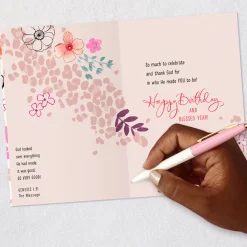 Glorious by Design Religious Birthday Card