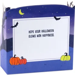 Glowing Pumpkin Patch Musical 3D Pop-Up Halloween Card With Light