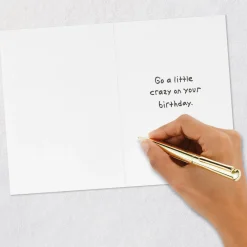 Go a Little Crazy Funny Birthday Card