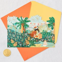 Go Wild Jungle Animals 3D Pop-Up Birthday Card for Kids