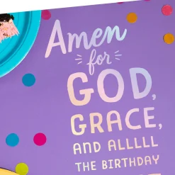 God, Grace and Alllll the Cake Religious Birthday Card