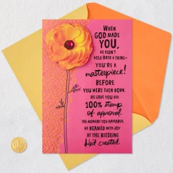 God Made a Masterpiece Religious Birthday Card