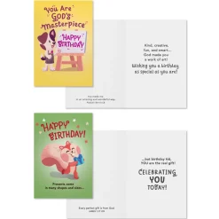 God Made Just One Assorted Religious Birthday Cards for Kids, Box of 12