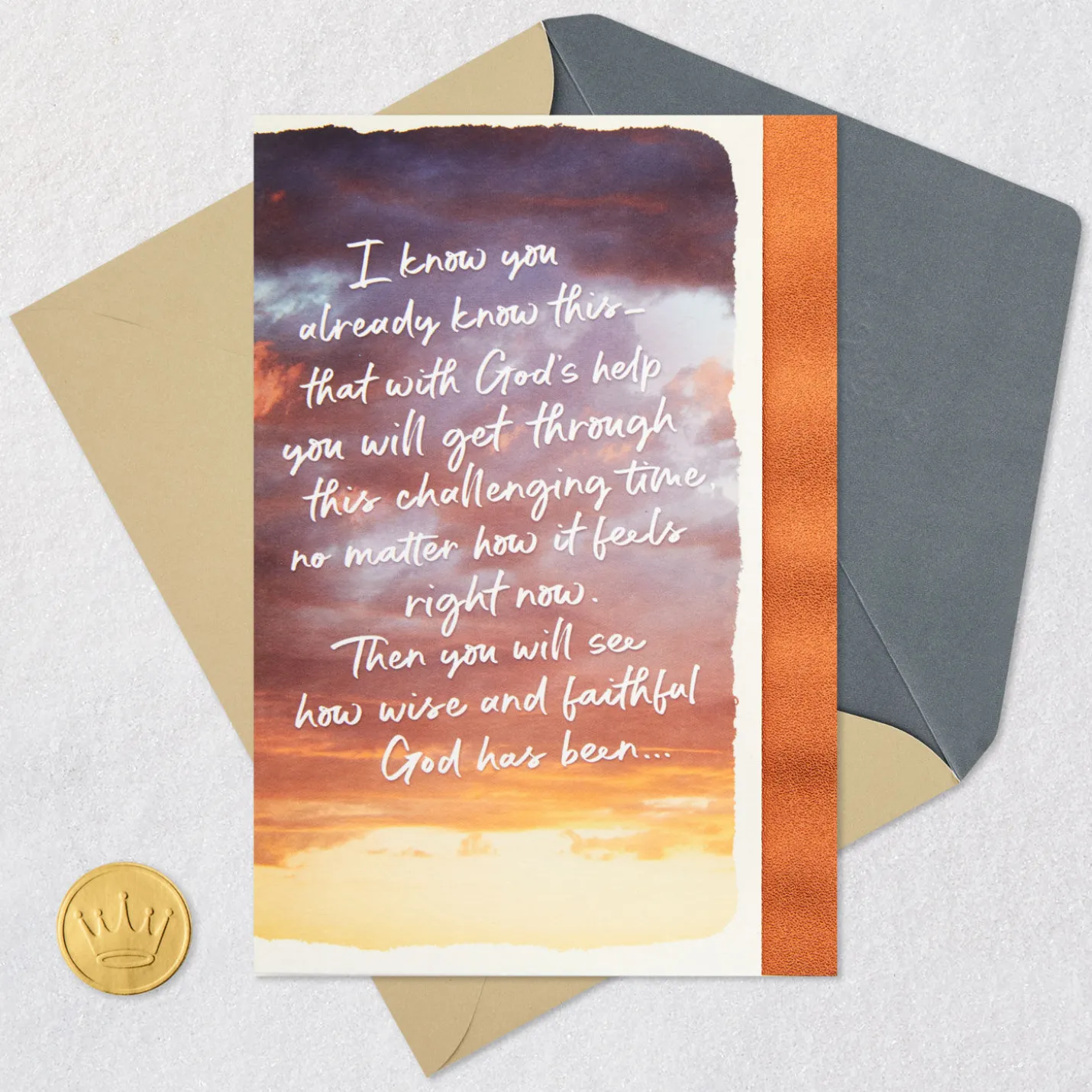 God Has Made You Strong Religious Encouragement Card